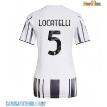 Camisa de time de futebol Juventus Manuel Locatelli #5 Replicas 1º Equipamento Feminina 2025-26 Manga Curta